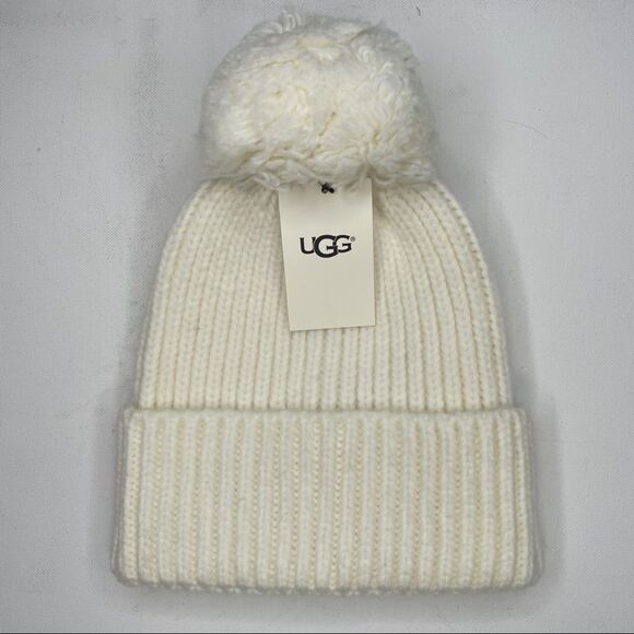 Ugg Pom Knit Wool Blend Beanie NWT main image 5